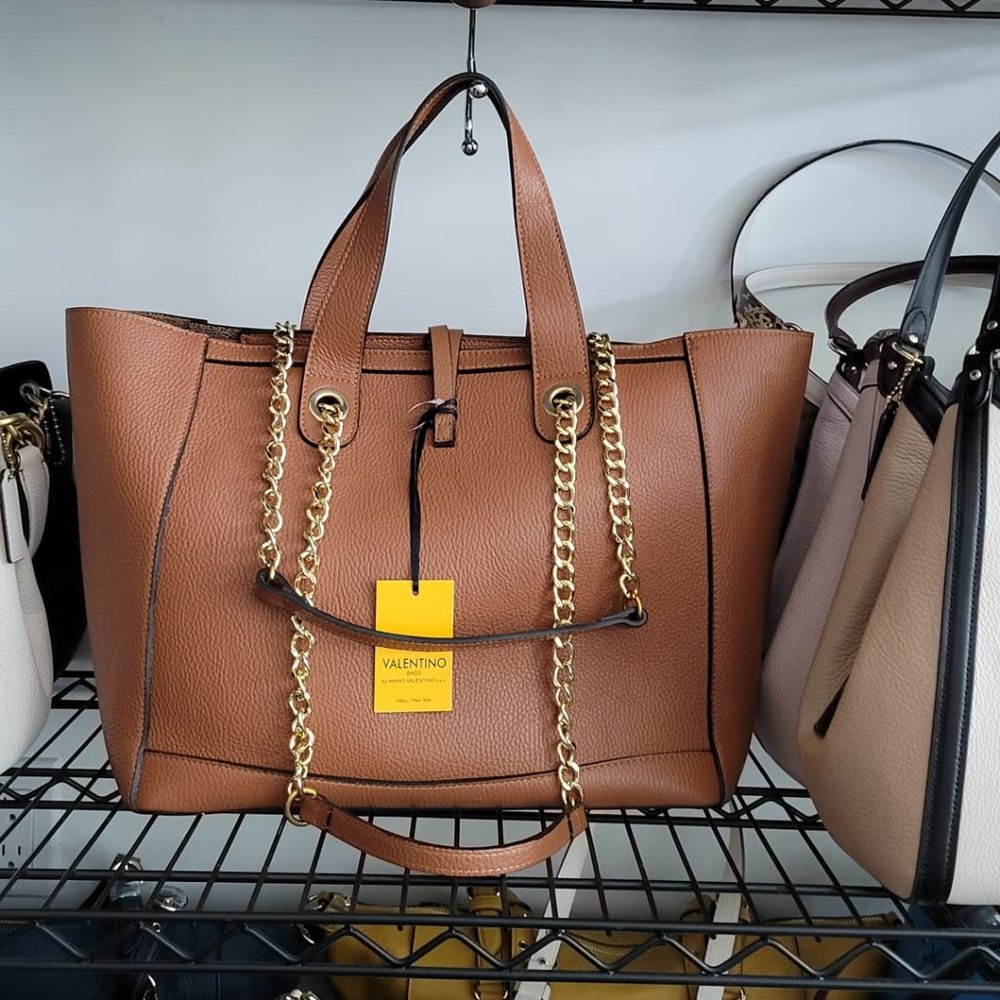 (SOLD) $459 *NEW* Valentino by Mario Valentino Leather Tote - Picture 6 of 15